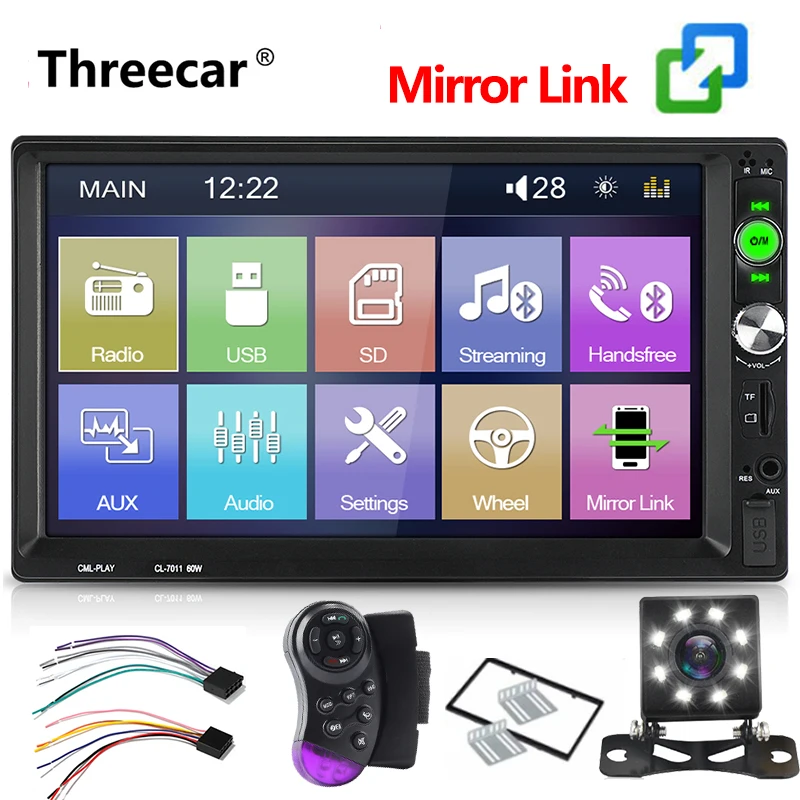 

2din Car Radio Multimedia Player Mirror link Autoradio Stereo Universal 7" Touch Screen Bluetooth Video MP5 Player Auto Radio