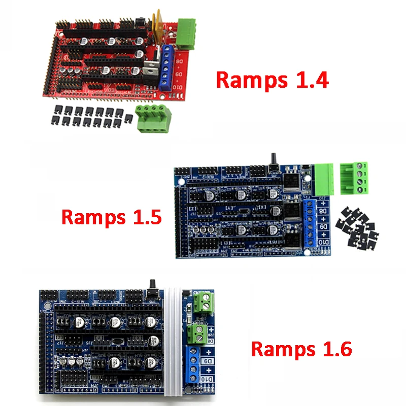 Aokin Ramps 1.4 Controller Ramps 1.6 Expansion Control Board with Heatsink Upgraded Ramps 1.4 / 1.5 for Arduino 3D Printer