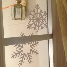 12pcs/set Different Shape Snowflake Vinyl Wall Sticker For Christmas Winter Wall Decals For Windows/Door/ Wall Decoration