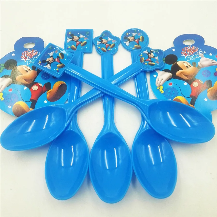 10 шт. пластиковые ложки с Микки Маусом|party supplies birthday|party favorsparty |