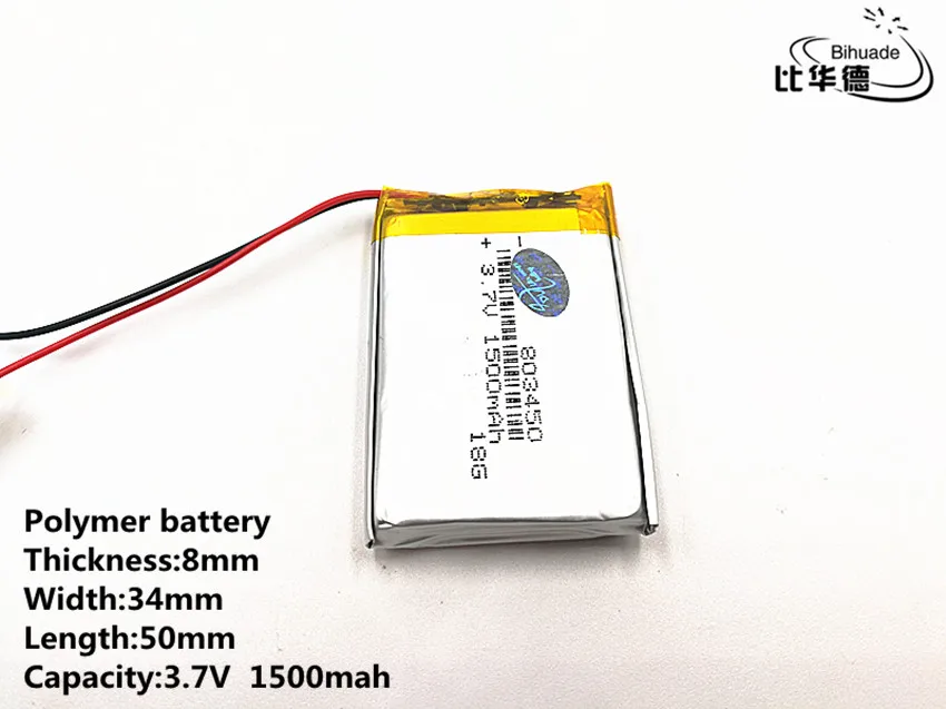 10pcs/lot Good Qulity 3.7V 1500mAH 803450 Polymer lithium ion / Li-ion battery for TOY POWER BANK GPS mp3 mp4 | Электроника