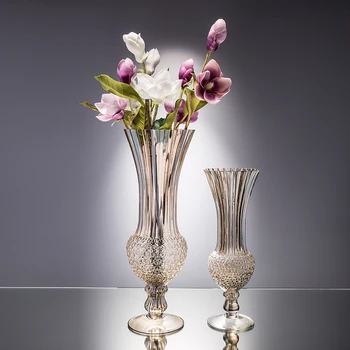 

European Minimalist Vase Decoration Creative Home Furnishings Restaurant Glass Dried Flower Arrangement