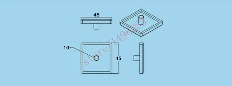 CNC 3D принтер части пластиковая крышка пластина черный для ЕС алюминиевый профиль 2020 2040 3030 3060 4040 4545 нейлон Торцевая крышка