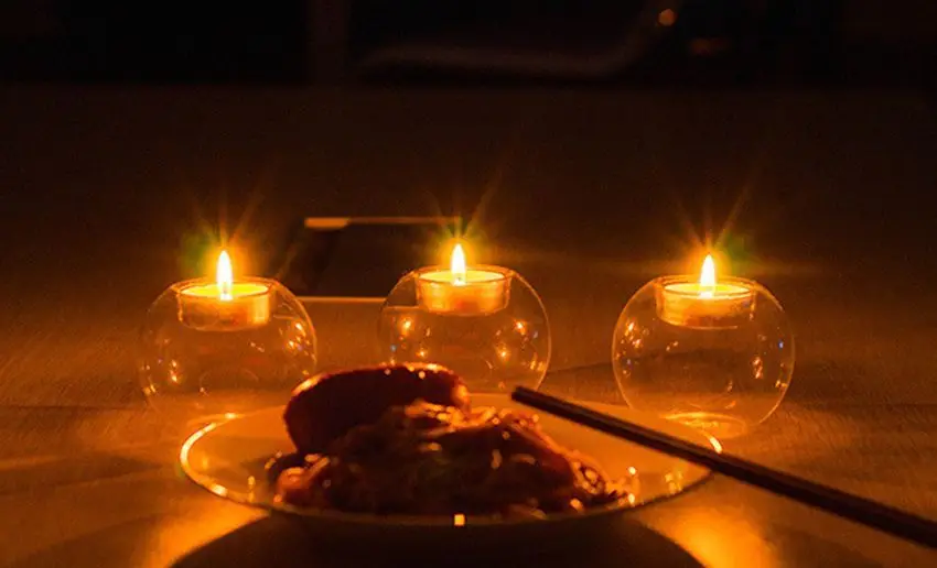 Ясно Стекло круглый висит свеча Чай свет подсвечник домашнего декора Ю