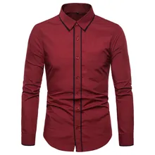 Модные мужские рубашки, брендовая одежда, облегающая Лоскутная одежда в полоску, рубашка с длинными рукавами для мужчин, Camiseta, мужские топы, странные вещи