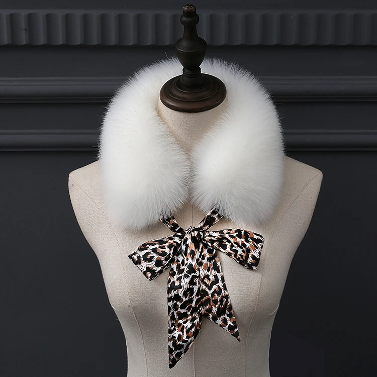 

New Lady Blinger super soft velvet fluffy faux fox rabbit fur scarves leopard print silk scarves red blue white black fur collar