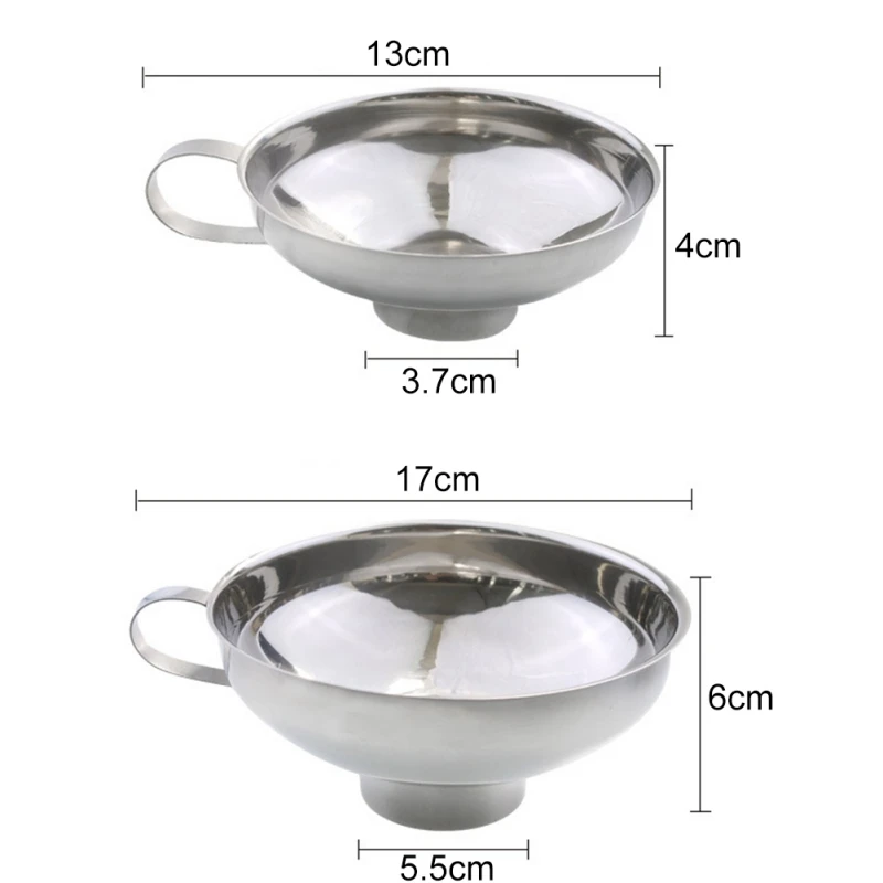 Stainless Steel Wide Mouth Funnel Salad Canning Hopper Filter Food Pickles Jam Funnel Kitchen Gadgets Accessories Tool