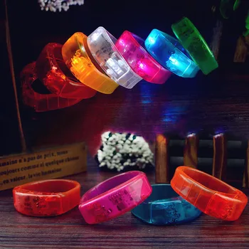 

7 Color LED Flash Bracelet Sound Controlled LED Light Up Bracelet Activated Glow Flash Bangle For Christmas Party Decorations