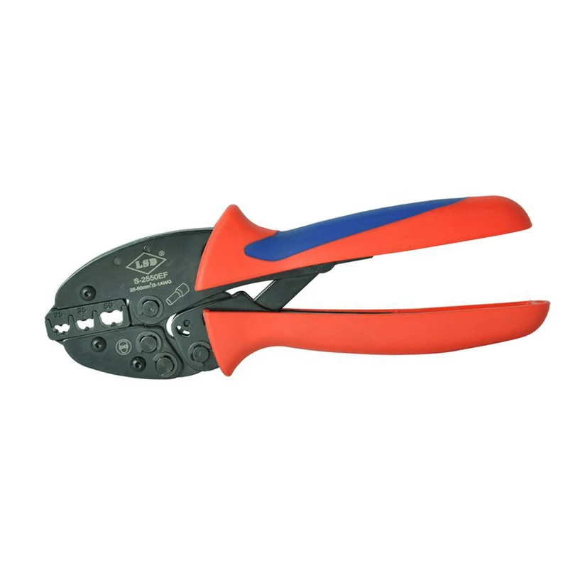 

S-2550EF High Quality Hand Crimping Tools for crimping wire-end ferrules 25,35,50mm2 4-1AWG Ratchet Pliers crimper