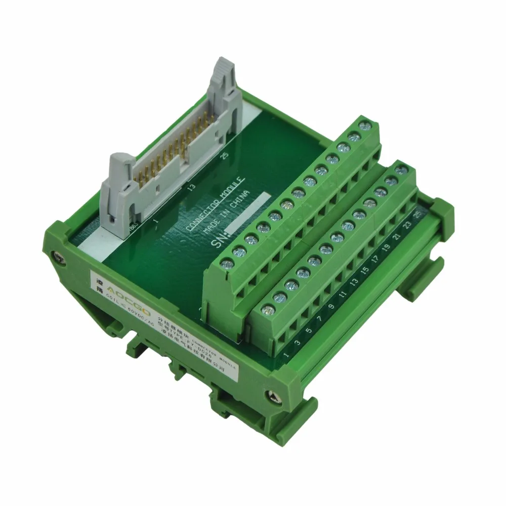Модуль адаптера винтовой клеммной колодки с креплением на DIN рейку 26P|module|module adapter