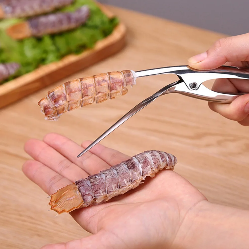 

1pc Stainless Steel Shrimp Peeler Prawn Creative Peeler Shrimp Deveiner Fishing Knife Kitchen Gadgets Cooking Seafood Tools