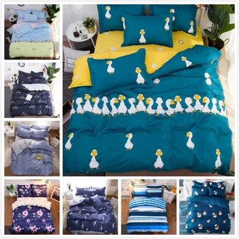 

Cute Animal Cartoon Pattern Bedding Set 3/4 pcs Bedlinens Kids Boys Single Bed Linen 1.35m 1.5m 1.8m Duvet Cover Queen King Size