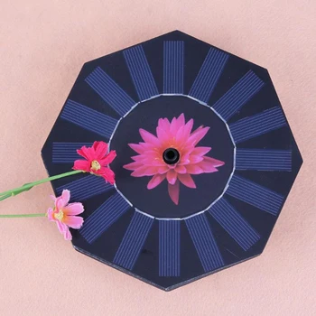 

Solar Fountain Octagonal Solar Water Pump Fountain Floating landscape Plastic Water Spray Tools Pond Garden Decoration
