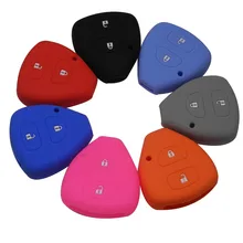 2 Кнопка Силиконовый чехол Стайлинга Автомобилей Обложка для TOYOTA Corolla Hilux Vitz Vios Rav4 Aqua Camry Highlander Land Cruiser Пардо Prius