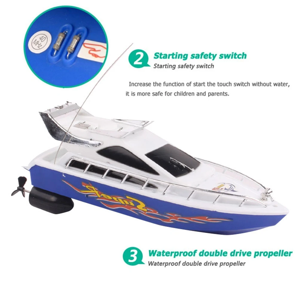 2.4G 4 CH RC Boats 5KM/H ABS Electric Mini Remote Control Speed Boat Toys Model for Kids Chirdren Birthday Gifts C101A