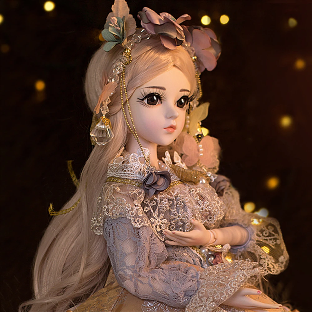 BJD 60 см 1/3 куклы для девочек коричневые глаза с BJD одежда парики обувь макияж ручной работы красивые игрушки силиконовая кукла реборн