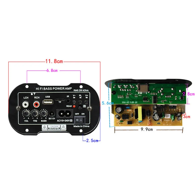 

New 30W Audio Amplifier Board FM Radio TF Player Subwoofer DIY Amplifiers