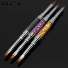 EZONE Кристалл Резные цветные красочные Кисти Симпатичные кисти Цветные Металлические кисти для масляной краски воды цвет ногтей ручка школьные принадлежности