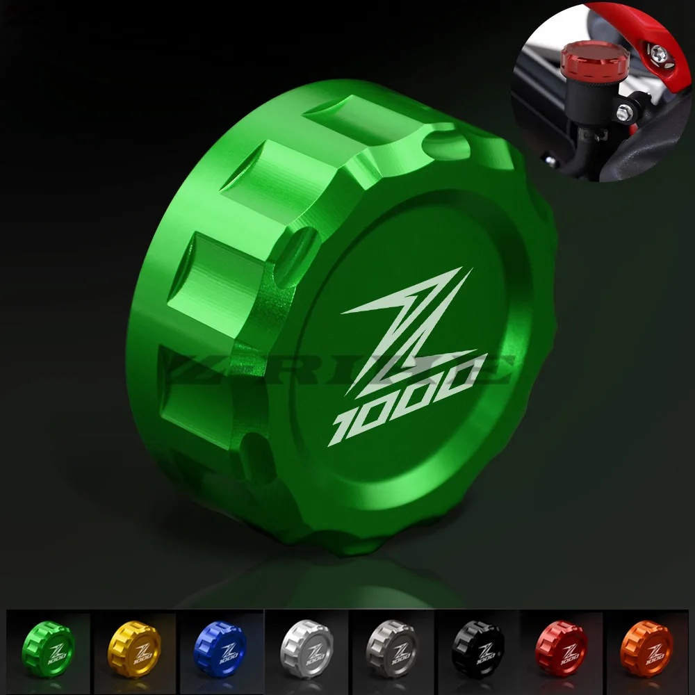 Motorcycle CNC Aluminum Rear Brake Fluid Reservoir Cover Cap For Kawasaki Z1000 07 2008 2009 2010 2011 2012 2013 2014 2015 2016