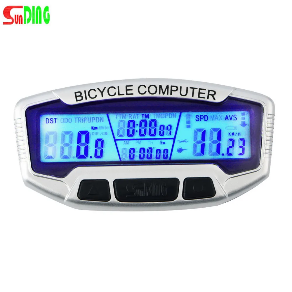 

Sunding ABS Wired LCD Display Bicycle Bike Cycling Computer Odometer Speedometer Stopwatch Velometer SD-558A