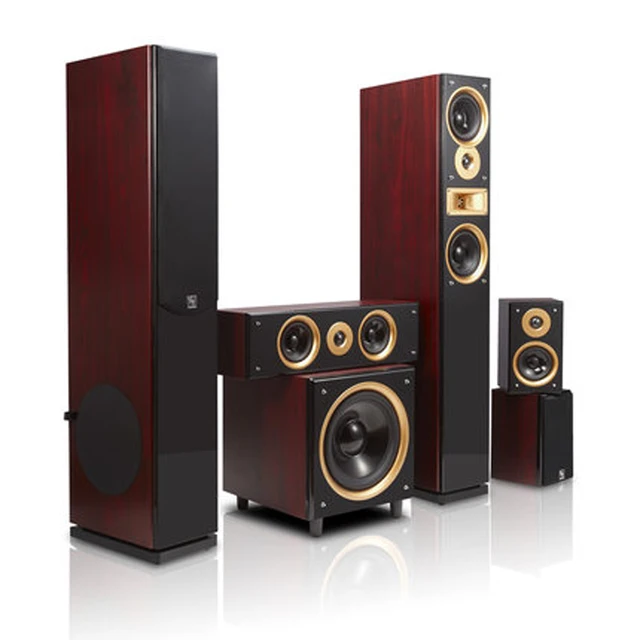Home theater Subwoofer SP 6689 5.1 Speaker Kit wooden living room TV