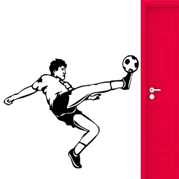 

Soccer Wall Stickers Sport Football Player Ball Vinyl Decal