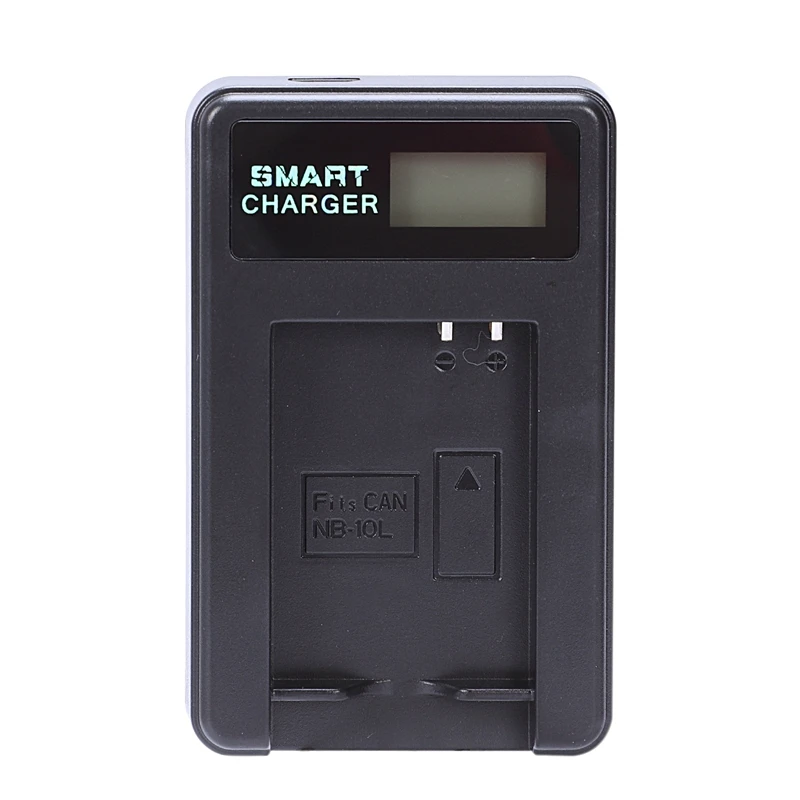

Smart Rechargeable Battery Charger Lcd Display Single Slot With Usb Cable For Nb-10L Battery