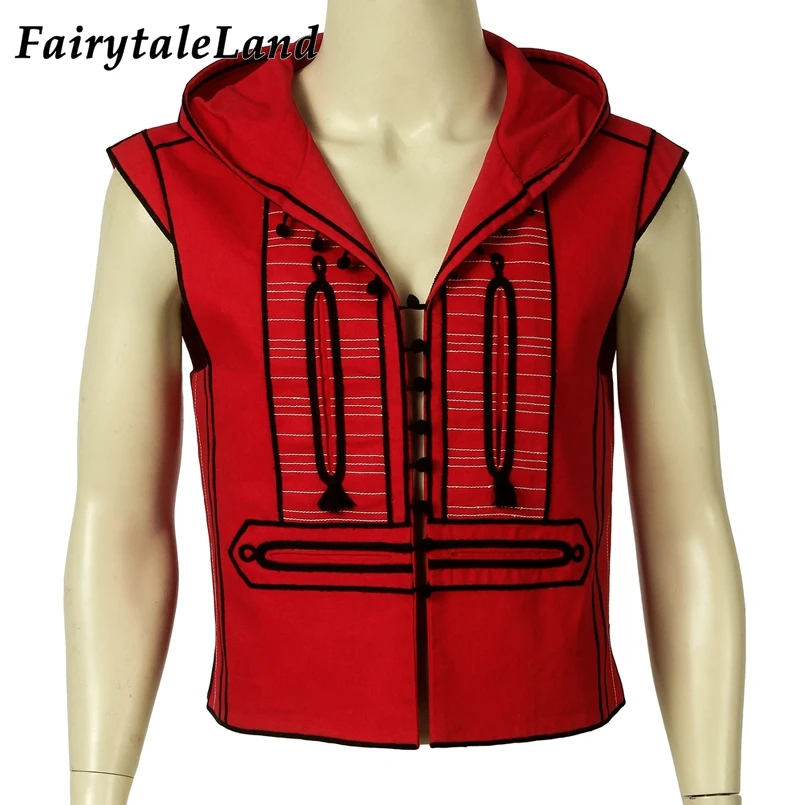 

2019 Movie Aladdin Cosplay Costume Prince Mena Massoud cosplay Vest Aladdin Prince Overcoat Halloween Suit Sleeveless Top Coat