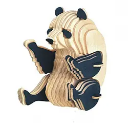 1 компл.. Деревянный животных панда модель миниатюрный DIY ручной работы 3D головоломка панда ВУДКРАФТ строительный комплект