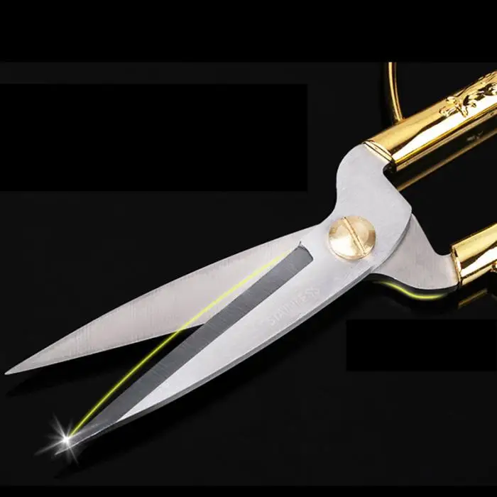 HOT Scissors Stainless Steel Carved Gold Tone Dragon For Needlework Party Sewing Dressmaker TI99