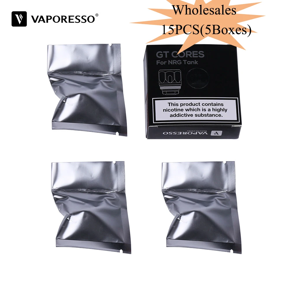 

15pcs Original Vaporesso NRG GT4 Core Coil TPD Edition for NRG tank Atomizer Revenger Kit 0.15ohm innovative GT Core coil 30-65W