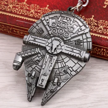 

24 Pcs/Lot Starwars Millennium Falcon YT-1300 Replica HD Spacecraft Space Ship Star Wars Ship Model Metal Key Bulk Wholesale