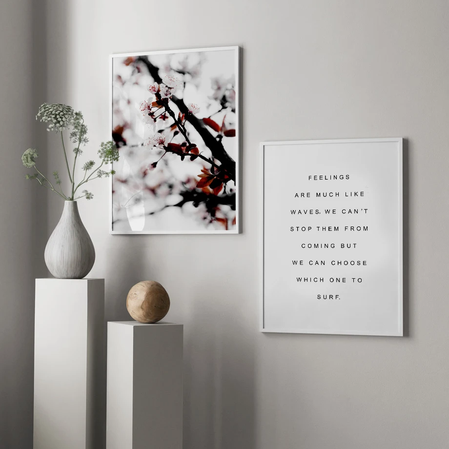 Cherry-blossoms-Tree-Flower-Plant-Quotes-Wall-Art-Canvas-Painting-Nordic-Posters-And-Prints-Wall-Pictures (2)