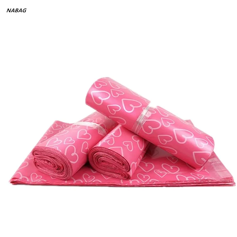 

20Pcs Pink Love Self-adhesive Poly Mailer Mailing Bags Packaging Bags Post Envelope Pouches Plastic Express Courier Bags