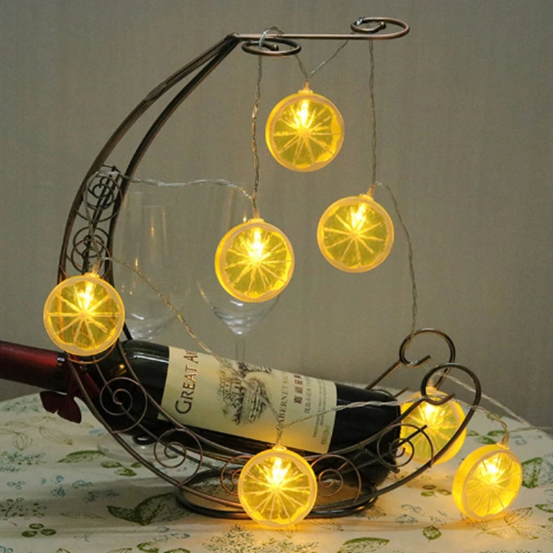Novelt, гирлянды в форме лимона, сказочные огни, 3M20LED/1M10LED, Рождественские огни, вечерние, для украшения спальни, наружное освещение, лампы