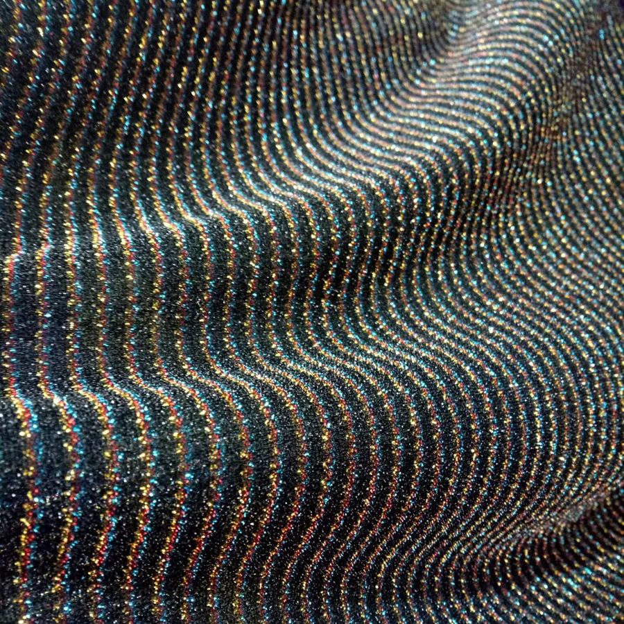 Мерцающая Ткань в полоску металлик полиэстер вечерние украшения блестящая ткань ремесло материал 1 метр