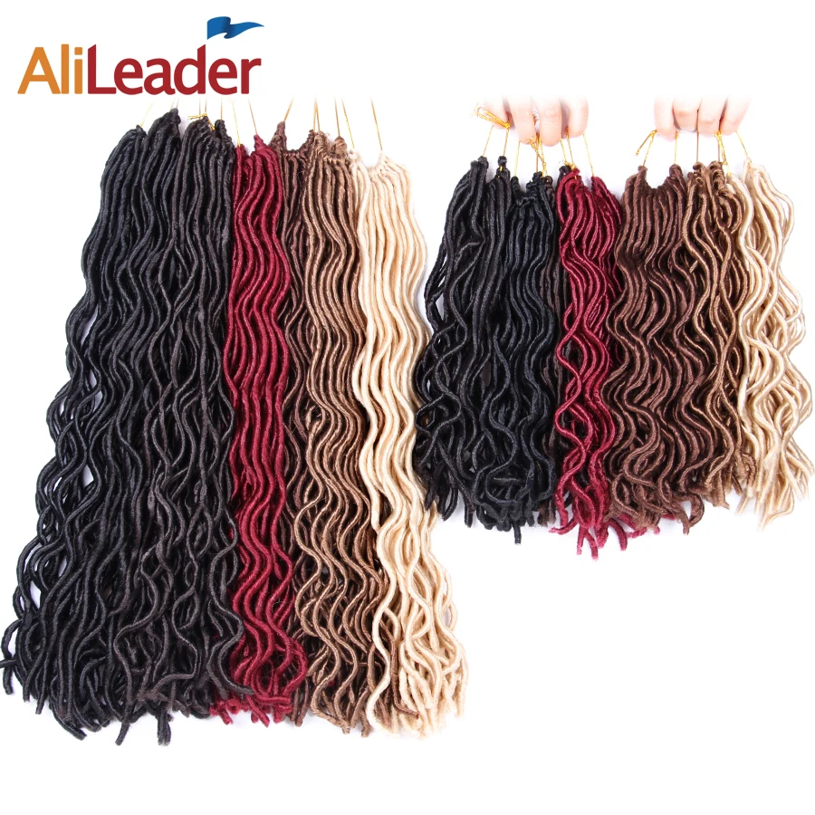 Alileader крючком тесьмы волосы искусственного locs Kanekalon волос Синтетические вязанная косами 10 18 дюймов короткие и длинные Размеры Химическое