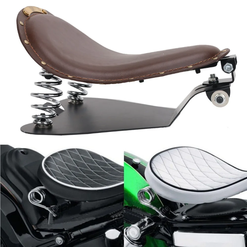 Spring Bow Bracket Front Bar Solo Seat Mount Kit for Harley Honda Yamaha Sportster