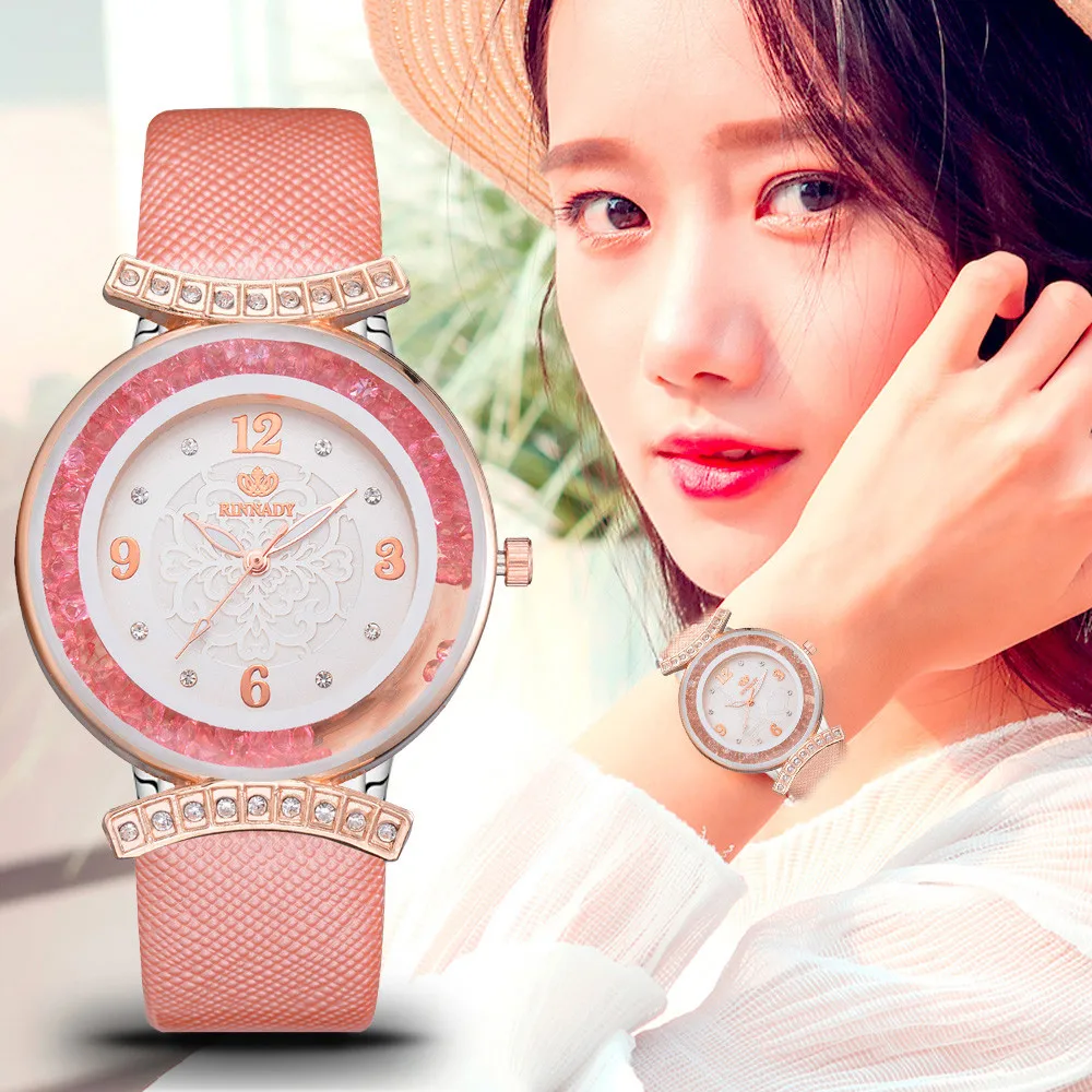 Минималистский творческой моды часы женские наручные часы алмаз ногтей цветок женские кварцевые часы леди Relojes Лидер продаж 999