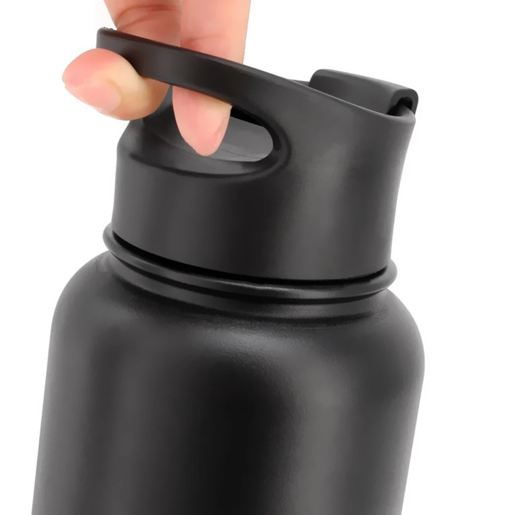 Water Bottle Lid Flask Wide Mouth Lid BPA Free Insulated Sports Water Bottle Cap Straw Accessory Vacuum Mug Lids Replacement