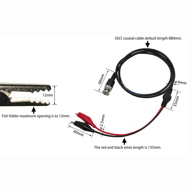 Cleqee P1011 BNC Q9 штекер для двойной крокодил осциллограф тестовый зонд кабель 110 см измерительный инструмент Аксессуары