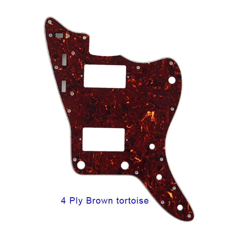 Pleroo Custom Guitar Parts- For USA\Mexico Fd Jazzmaster style Guitar pickguard With PAF Humbucker Scratch Plate Replacement - Цвет: 4Ply Brown tortoise
