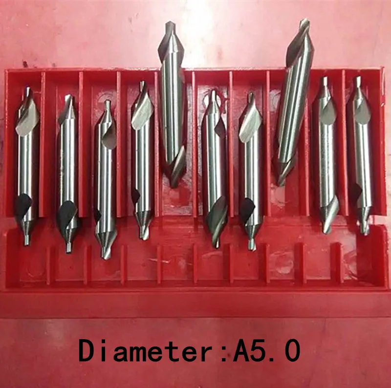 2017Hot New 10 pcs/set 5.0 A Type HSS Grinding Center Drills