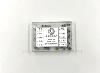

50pc Stainless Stell Watch Crown Parts Replacement Assorted Watch Accessories Repair Tool Kit for Watchmaker