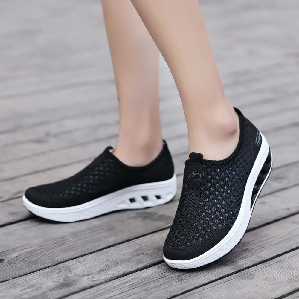 Men Casual Shoes Chunky Sneakers Height Platform Women Outdoor Mesh Casual Shoes Thick-Soled Air Cushion Shoes Sneakers#g2