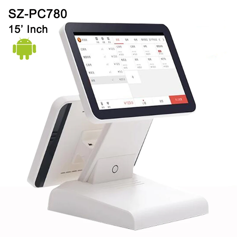 15 "Gratis Software SDK dual screen Touchscreen Android Tablet PC Termina pos systeem Kassa met Wifi, bluetooth|bluetooth pos|pos -