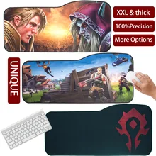 Большой игровой коврик для Мышь коврик для WOW Horde Альянс PUBG с рисунком из аниме «Наруто», на нескользящей подошве с застежкой большой коврик для мыши для геймера и офисной работы