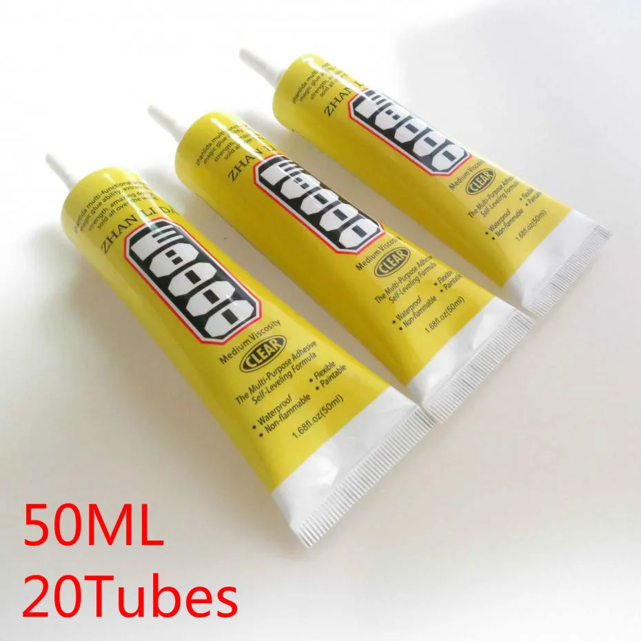Wholesalers 20 Tubes E8000 Glue 50ml Multipurpose Adhesive Diy Jewelry Fix Touch Screen Glass