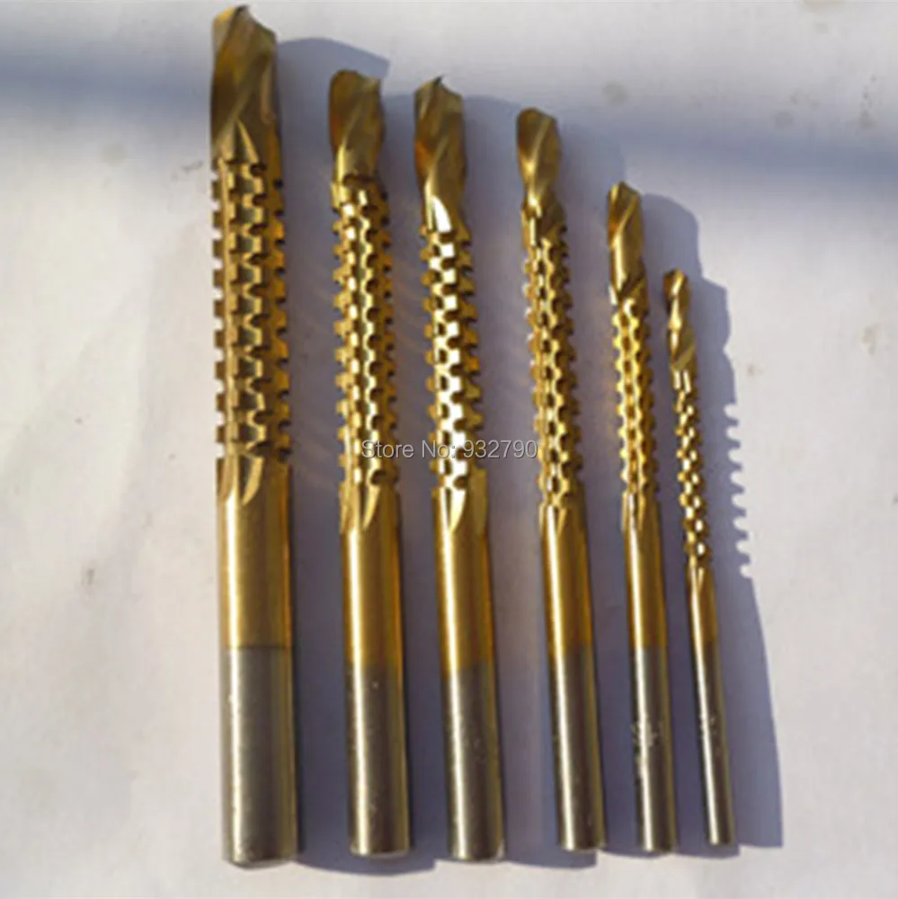 6pcs Drill Saw Set HSS Steel Titanium Woodworking