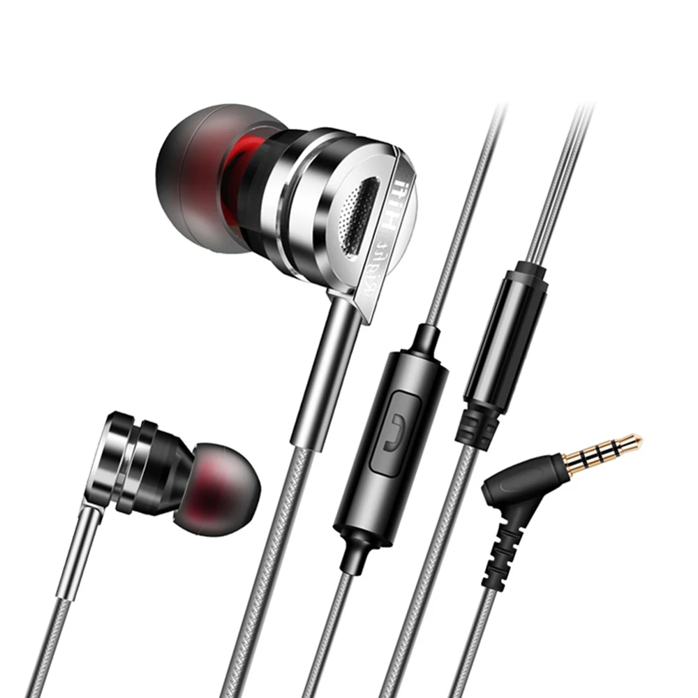 Musttrue наушники QS3 Металл гарнитура Hi Fi с микрофоном для Мобильный телефон Xiaomi Fone де